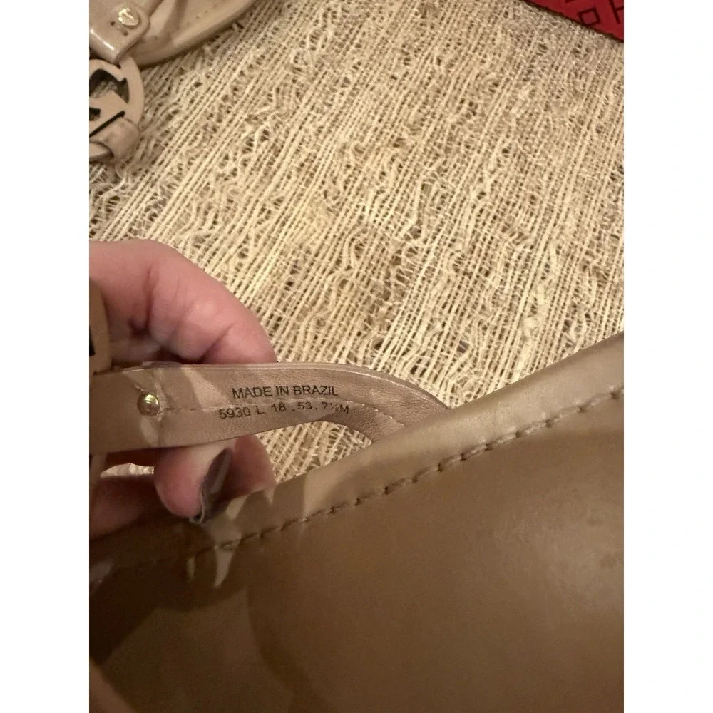 TORY BURCH Beige Light Makeup Miller Thong Slide Sandals Sz-7.5 - Picture 9 of 9